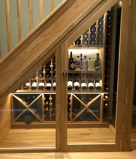 under stair wine storage